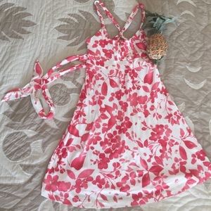 American Eagle Xs pink white floral dress